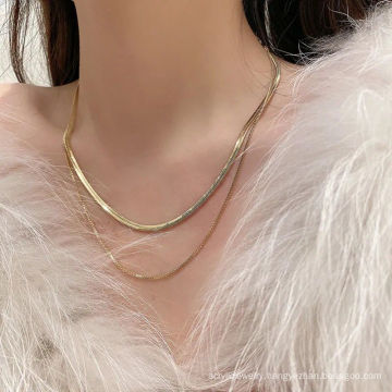New simple and fashionable female snake-shaped chain hip-hop street style necklace ins clavicle chain